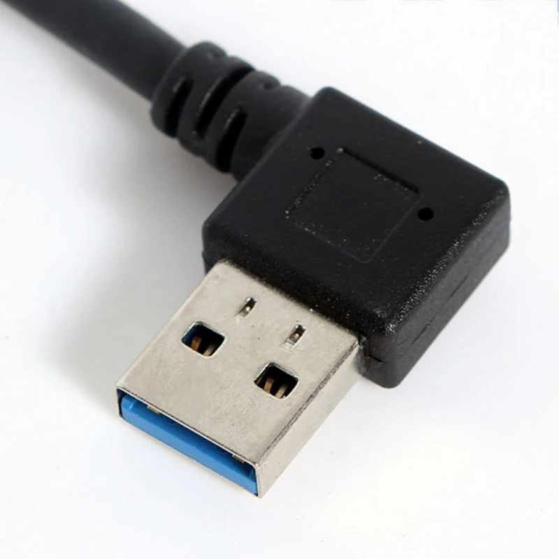 MAYITR 20 см черный USB 3,0 кабели адаптеров под прямым углом типа A штекер к Micro B штекер Супер Скоростной адаптер Кабели