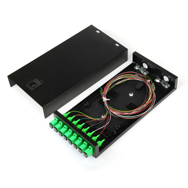 2 Pcs/8 Porta In Fibra Di Patch Panel Desktop Codino In Fibra Ottica Terminal Box Con Sc Fc Lc St Codino Commercio All'Ingrosso Della Fabbrica