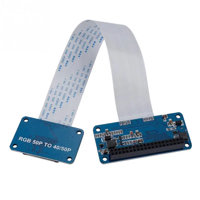 Плата драйвера RGB для ЖК экрана плата адаптер с 50Pin на 40Pin DPI Raspberry Pi и Raspbian OS