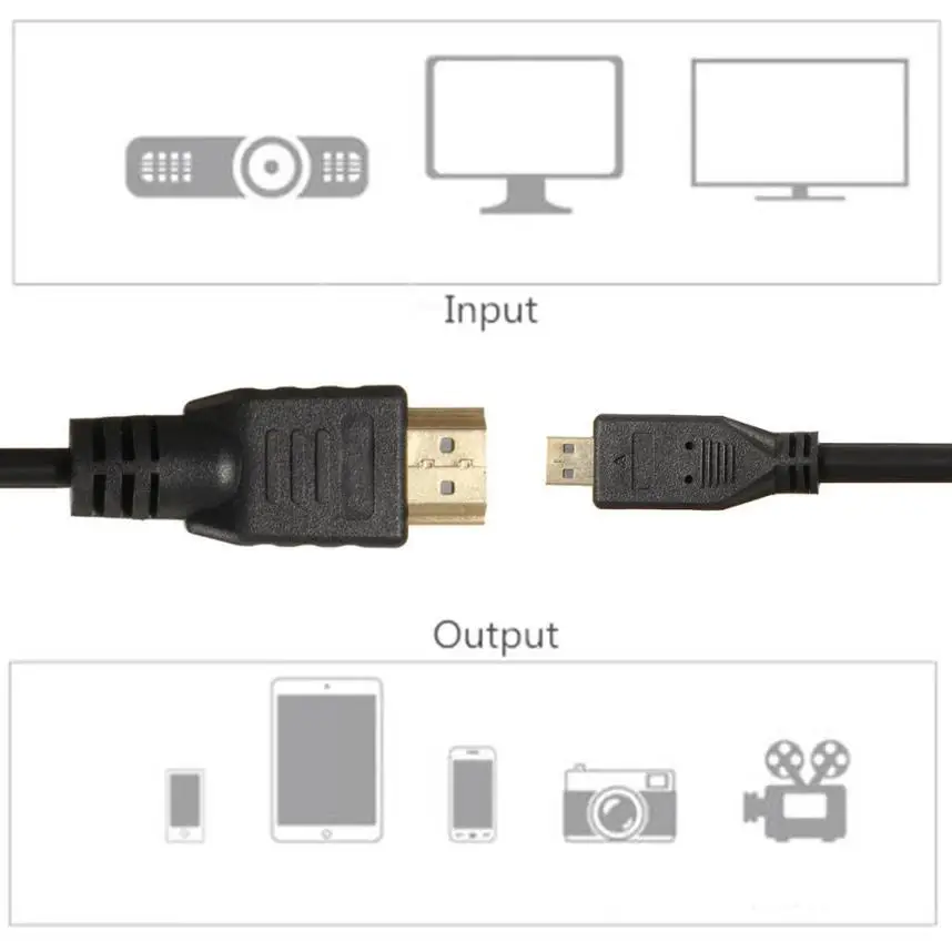 Eas tv ita Micro USB к HDMI 1080p кабель ТВ AV адаптер 6 футов 1 8 м Мобильные Телефоны Планшеты HD