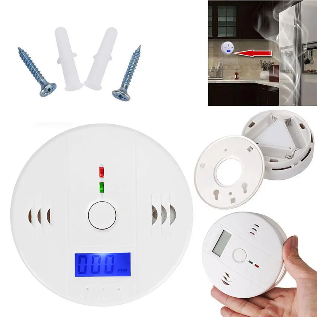 

LCD CO Carbon Monoxide Detector Poisoning Gas <75mA Warning Sensor Monitor Loud 85 decibel ararm. Alarm