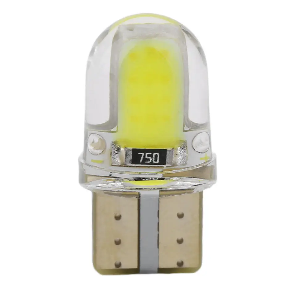 10 шт./компл. Автомобильные светодиодные лампы 194 168 W5W COB 8 SMD кремниевые