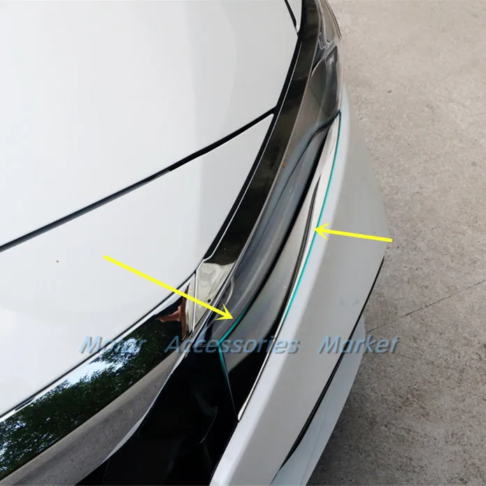 Новая хромированная передняя фара из нержавеющей стали для Honda Accord 10 седан 2018 2019
