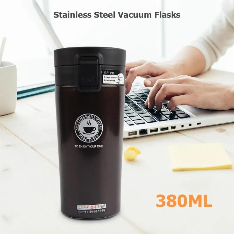 

380ml Double Layers Stainless Steel Thermo Cups Mug Bottle Vacuum Flasks Stainless Steel Travel Vacuum Flask Thermo Water Bottle