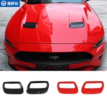 MOPAI Car Stickers for Ford Mustang 2018+ Carbon fiber Hood Engine Cover Air Outlet Decoration for Ford Mustang Car Accessories цена MOPAI Car Stickers for Ford Mustang 2018+ Carbon fiber Hood Engine Cover Air Outlet Decoration for Ford Mustang Car Accessories цены онлайн