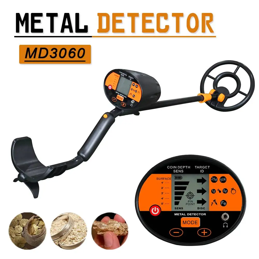 

MD-3060 Metal Detector Gold Metal Pinpointing Gold Silver Treasure Hunters Seeker For Coins/Relics/Jewelry Under the Ground