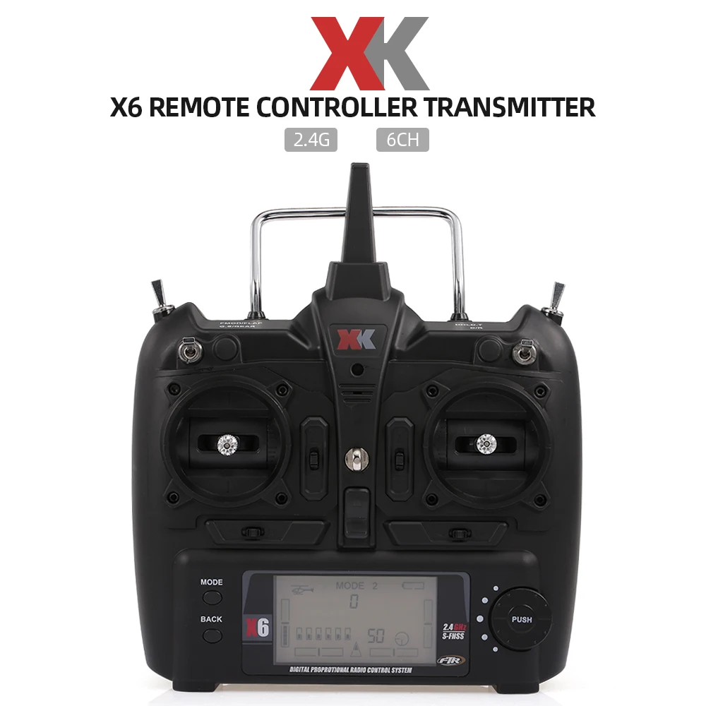 

Wltoys XK X6 2.4G 6CH Remote Controller Transmitter for RC Helicopter K100 K110 K120 K123 K124 K130 RC Helicopter