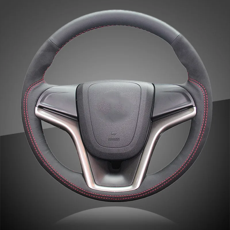 Авто оплетка на руль Крышка для Chevrolet Malibu 2011- вольт 2011- Внутренний чехол рулевого колеса автомобиля кожа