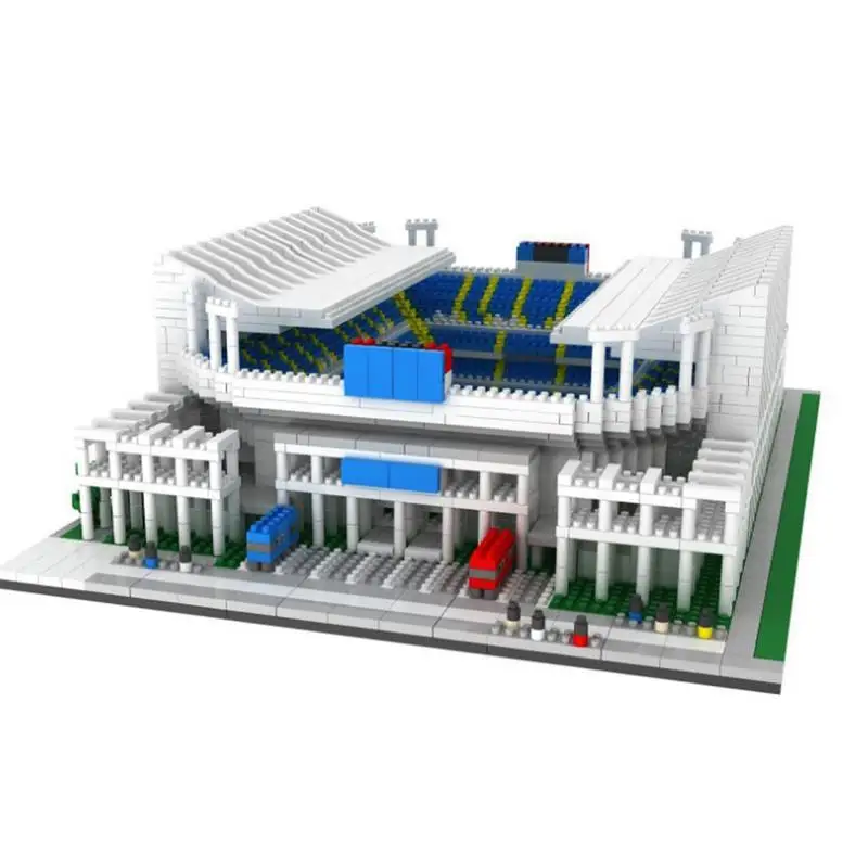 

Football Field Model Camp DIY Toys Soccers For Children Gift Madrid Tiny Puzzle Diamond Assembled Children's Toys