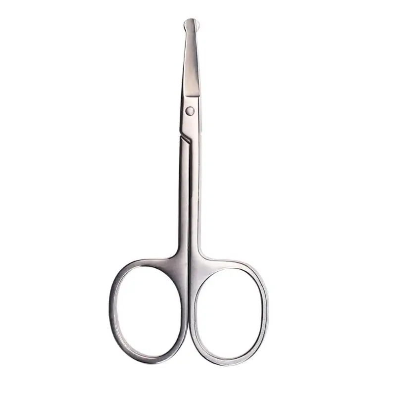 

Stainless Steel Mini Portable Round Nose Hair Clipper Beard Eyebrow Scissor Trimmer Remover Cutter Safely for Home Travel