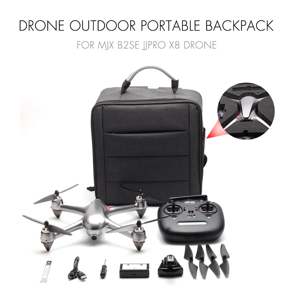 

Drone Backpack Outdoor Portable Shockproof Waterproof Bag for MJX B2SE JJPRO X8 Drone