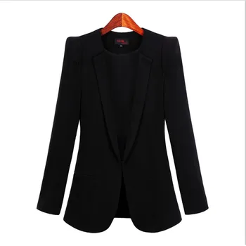

New 2020 Women Blazer Solid Color Three Quarter Sleeve Blazers Slim Office Lady Jacket Female Tops Suit Blazer Femme Jackets