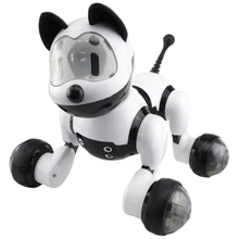 Смарт танец робот собака электронные игрушки для домашних животных Прямая поставка от производителя с музыкой светильник голос Управление режим петь танец Смарт собаки робот