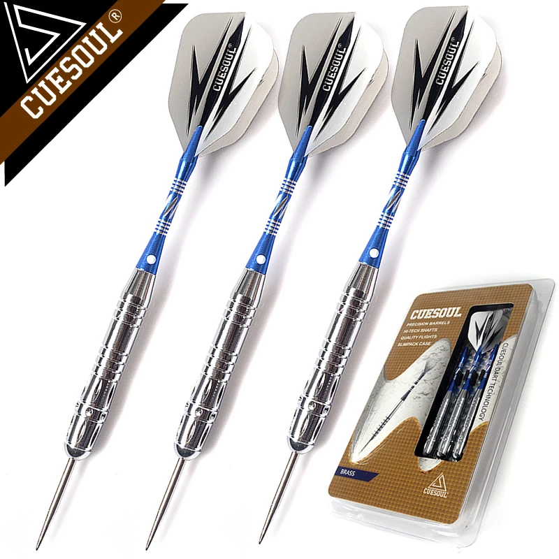 

New Dardos 3pcs/set Professional Brand 22g 15.5cm Tip Steel Darts Needle Metal Dart Shafts Blue PET Dart Flights