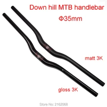 Mais novo down hill bike 3k ud fibra de carbono completo guidão de montanha montanha montanha subida guidão 35*720-820mm navio livre
