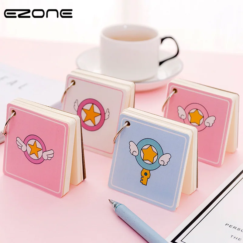 

EZONE Spiral Note Book Kawaii Magic Wand Printed Candy Color Memo Pad Mini Coil Notepad For Students Notes School Office Supply