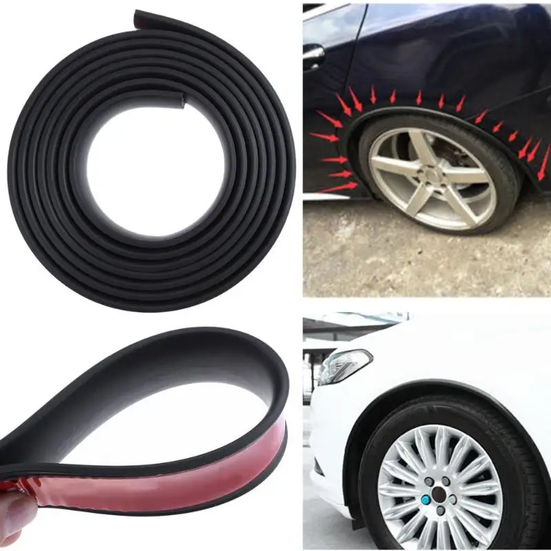 

2.5m/8.2ft Universal Car Fender Flares Arch Wheel Eyebrow Protector Mudguard Extension Wide Arch Protector Stripe Decorative