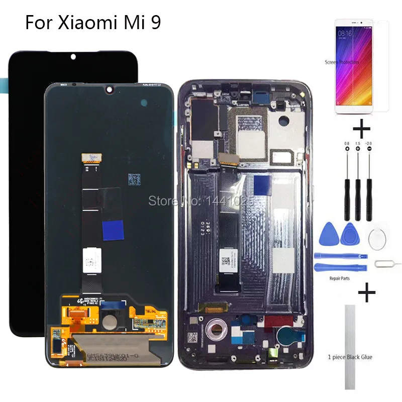 Экран дисплея замена для Xiaomi Mi 9 LCD сенсорный экран 6 39 дюймов черный ЖК с рамкой mi