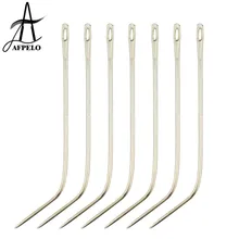 12 шт 6 см/2," j-образный Нитевдеватель Швейные/ткацкие иглы для человеческих сетка для наращивания волос Инструменты для плетения