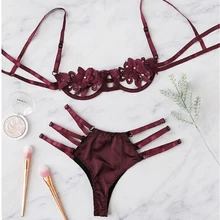 Женское белье, комплект с бюстгальтером, без косточек, lenceria, сексуальный, bielizna damski komplet, кружевной топ, красное вино, lenceria, кружевной комплект нижнего белья