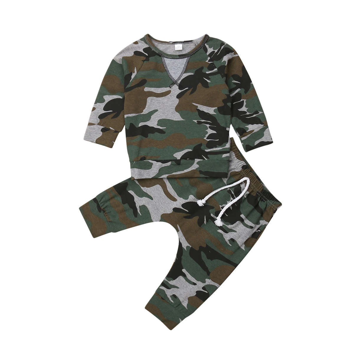 2018 Latest Children's Wear Toddler Baby Girl Boy Camouflage Clothes Sets 2PCS Camo Tops Legging Pants Set | Детская одежда и