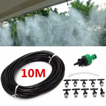 

10m 33ft Gardening Plant Micro Drip Irrigation System Patio Atomization Micro Sprinkler Cooling Kit