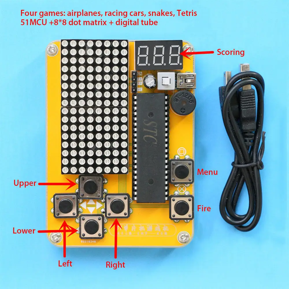 Diy Электронный Обучающий набор 4 в 1 классические игры для