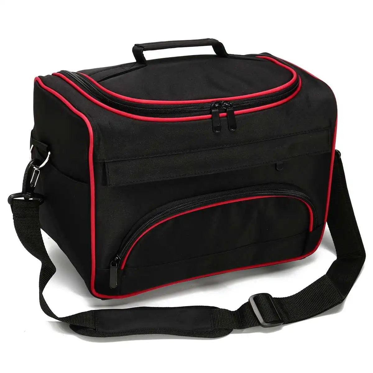 

Large Barber Styling Tools Bag Salon Scissor Comb Trimmer Storage Case Organizer Can Hold Hairdryer Trainning Head Bag Black