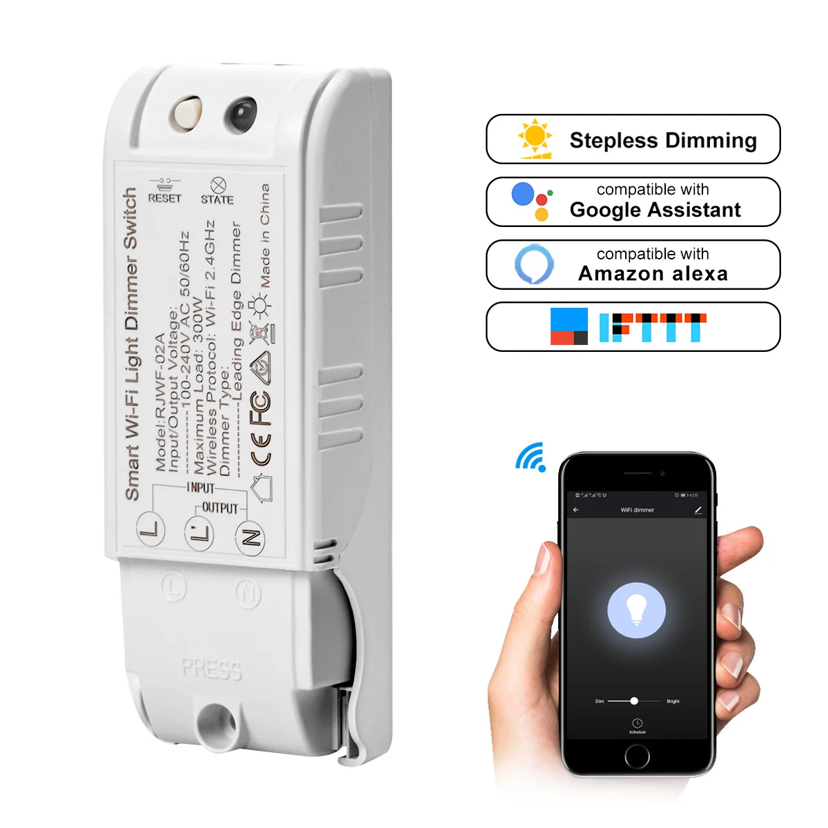 Universal Relay Smart Wifi Remote Controlled Switch Work With Alexa Google