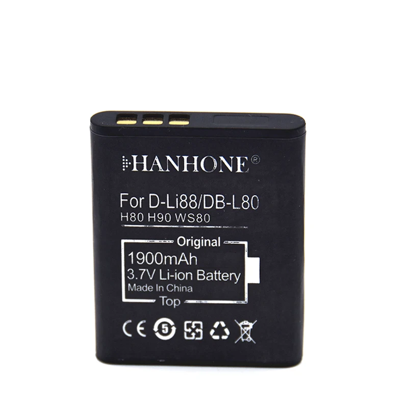 Аккумулятор для фотоаппарата Sanyo D LI88 DB L80 1900 мАч PENTAX VPC CG10 CG100 P70 Box 18 40C H80 H90|Цифровые