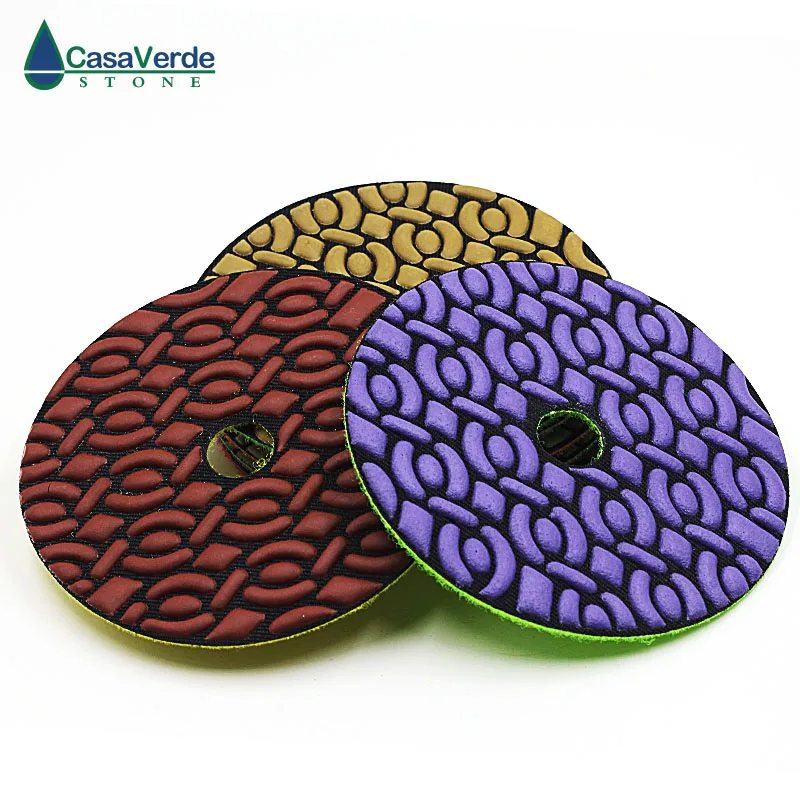 100mm New Design 4 inch Diamond Dry Polishing Abrasive Pads for Polishing Granite,Marble and Concrete