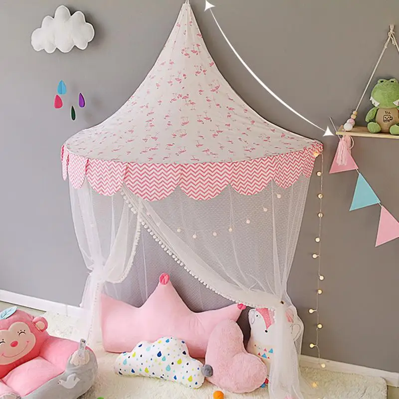 

Breathable Multifunction Tent Anti-Mosquito Half Moon Mosquito Net Suitable For Baby Crib Photography Props Baby Room Decoration