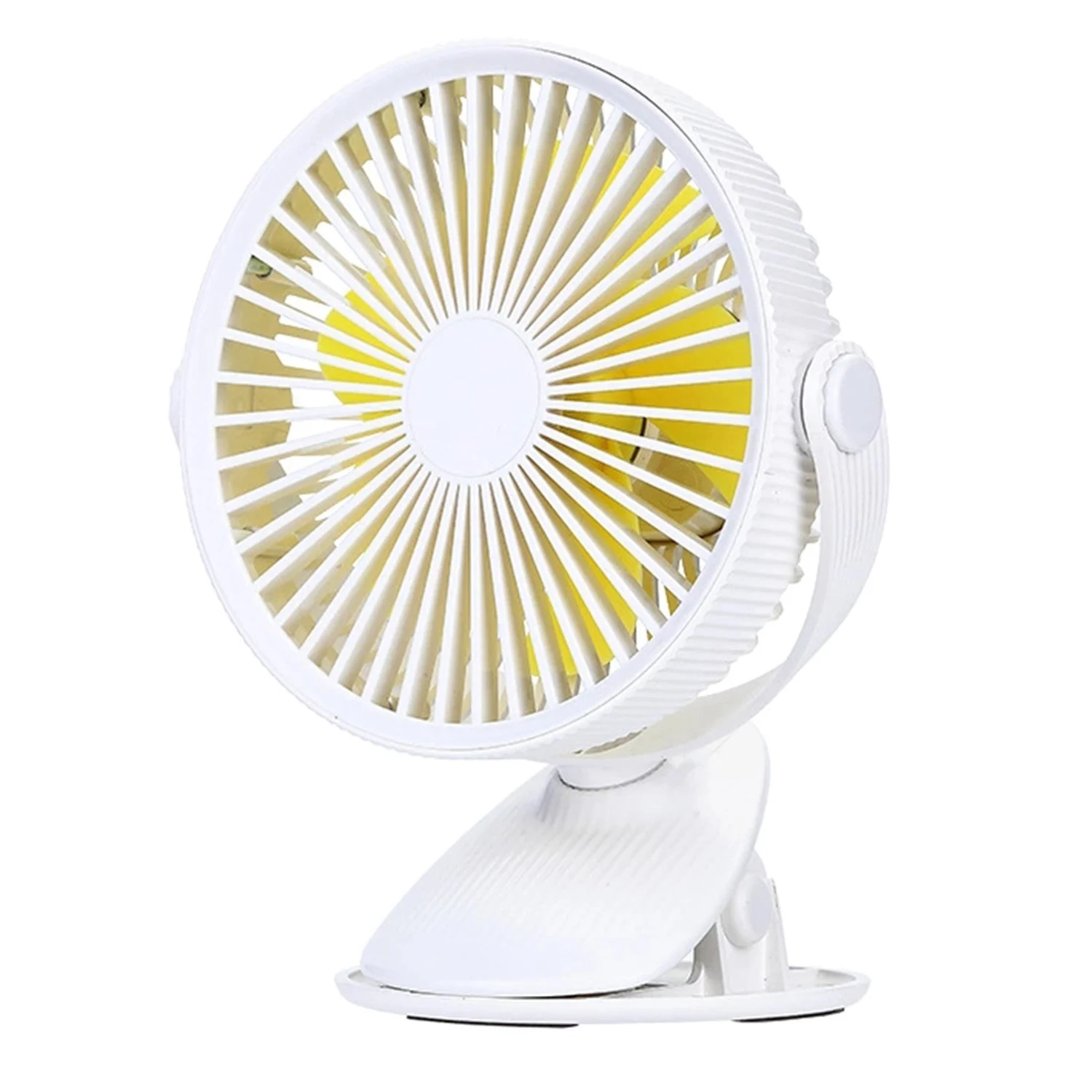 

NEW-Mini Usb Rechargeable Air Cooling Fan Clip Desk Fan Dual Use Home Student Dormitory Bedside Portable Desktop Fan