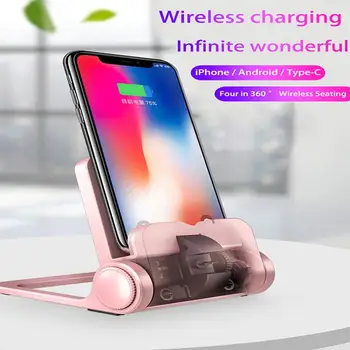 

3in1 Smart Phone Wireless Charger Fast Charging Dock Stand Three Port IOS Android TYPE-C For IPhone 7/8/X/XR Samsung