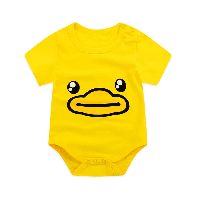 

2019 Summer Newborn Baby Short Sleeve Causal Romper Cotton Pajamas Set Baby Girl and Baby Boy Bodysuits