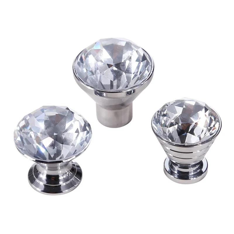 

5Pcs/Pack Crystal Drawer Knob Furniture Dresser Cupboard Cabinet Door Pulls Handle Hardware Diamond Shape 34x15x35mm