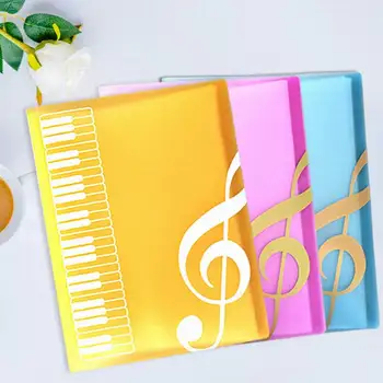 

100 PCS Music Sheet Score File Paper Documents Storage Folder Holder Plastic A4 Size 40 Package Pockets