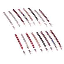 16 шт. Волосы Бобби зажимы шпильки для волос сплав шик двухрядные Стразы зажимы для девочек