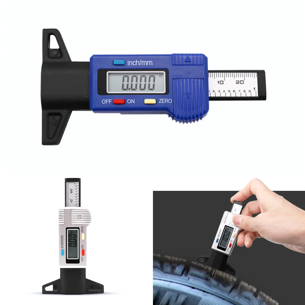 

Digital Car LCD Display Gauge Checker Truck Tread Depth Tool Accurate Tire Caliper Tester