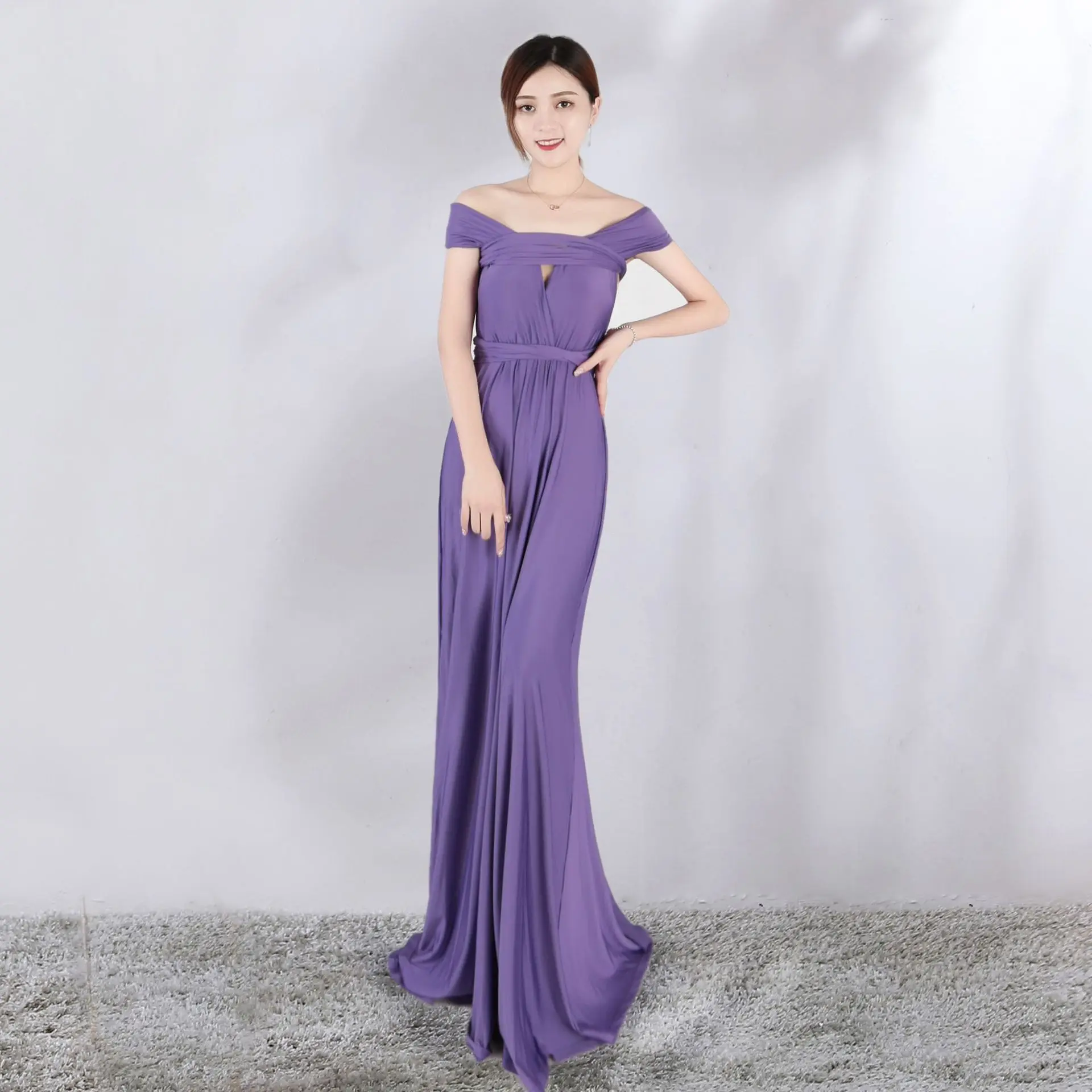 

Popodion Bridesmaid Dresses Worn More Sexy More Rope Bandage 14 Color Long Dress Wedding Guest Dress Bridesmaid Dress N1014