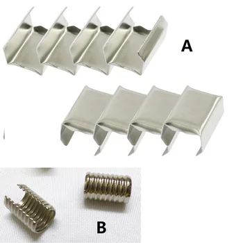 

100 Pcs Silver Tone Fixed Mount Rope Clip Pen Holder Cable Clamp Leather Cord Buckle Free Shipping