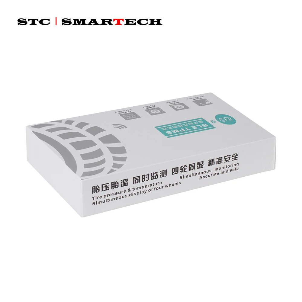 SMARTECH TPMS Bluetooth 4.0 universal internal and external tyre pressure sensor support IOS Android phone,tire pressure sensor