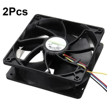 Ventilador de refrigeração cpu de computador 6500 rpm, substituição, conector de 4 pinos pwm, controle de temperatura para antminer bitmain 12 v/1.85a s7 s9 preto