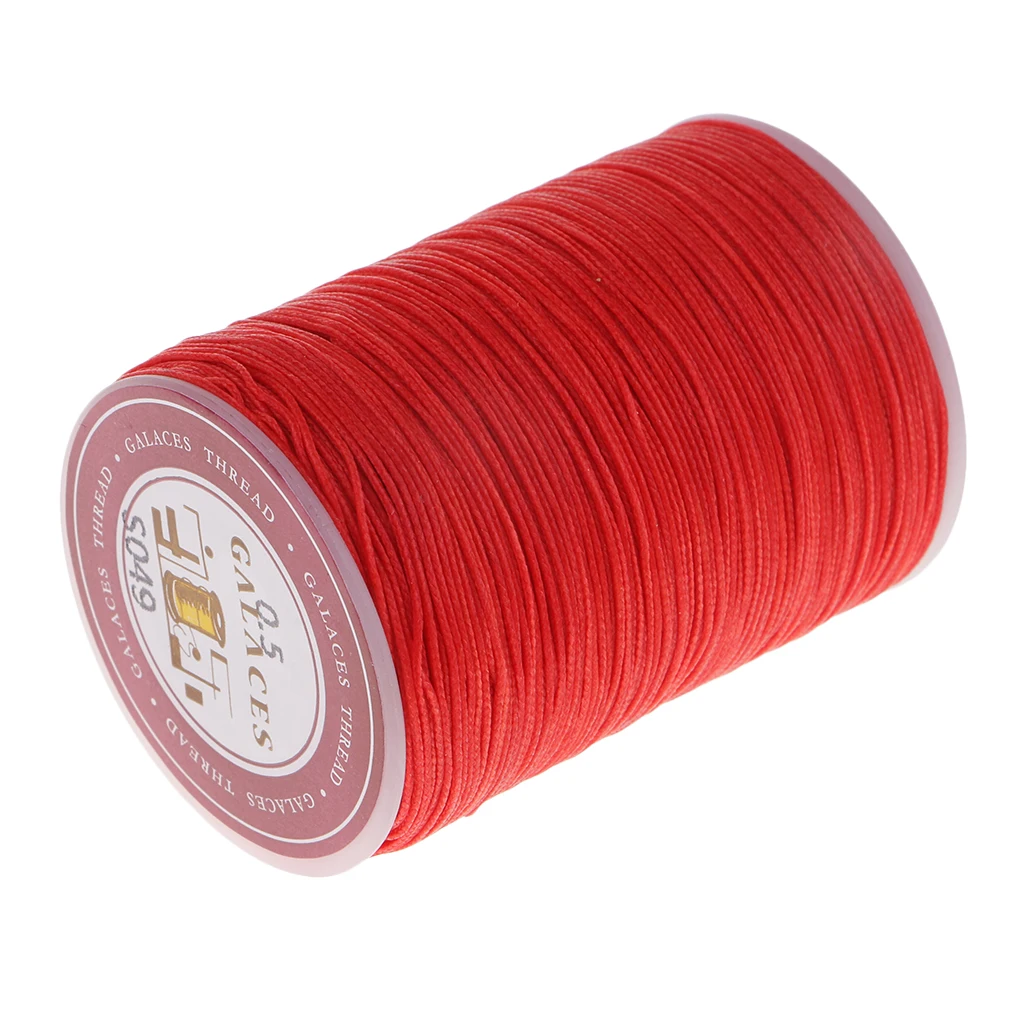 

1 Spool 130 Meters 0.5mm Round Polyester Waxed Thread Sewing Stitching Leather Crafts for Leather Sewing Crafting Shoe Bag