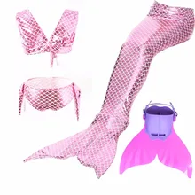 Swimming Mermaid Tail Costume With Monofin Flipper Bikini Girls Children Swimmable Mermaid Tail Costume Cosplay Dress Swimming Mermaid Tail Costume With Monofin Flipper Bikini Girls Children Swimmable Mermaid Tail Costume Cosplay Dress