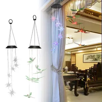 

Outdoor LED Solar Wind Chime Light Color Changing Hanging Lamp Home Decor