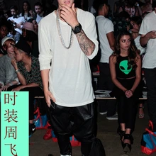 27-44 мужская одежда Джастин Бибер ноги летающие широкие брюки на завязках шаровары брюки для брюк плюс размер сценические костюмы певицы