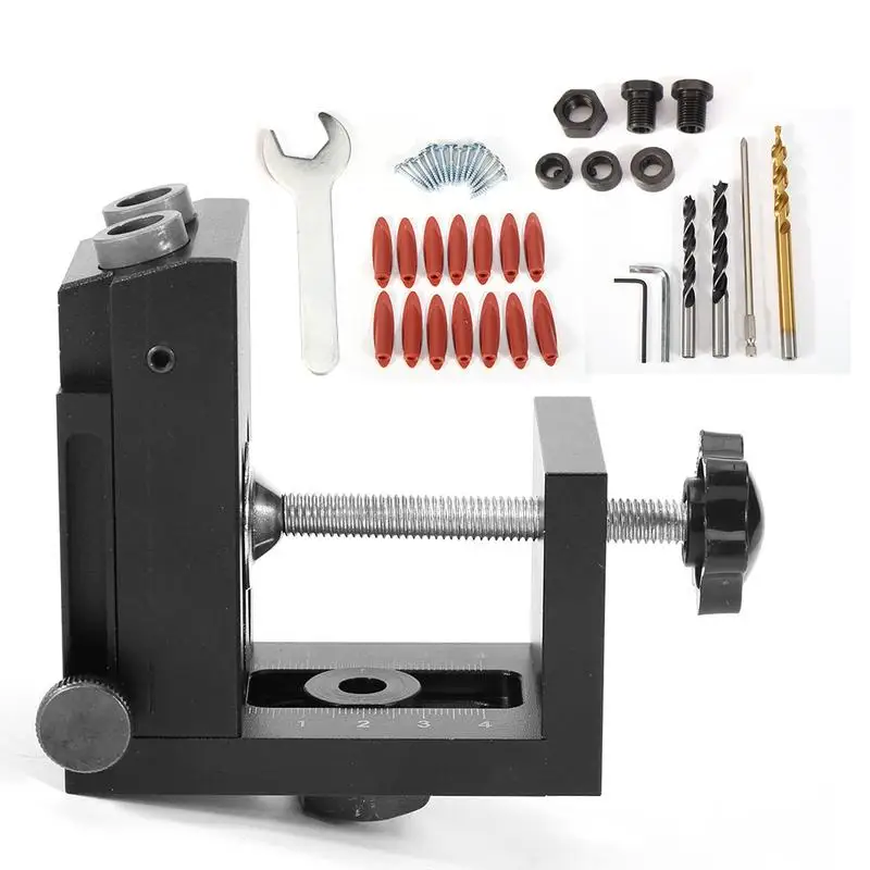 

Woodworking Drill Bit Set Oblique Hole Locator Furniture Punchers DIY Drill Hole Template Tool Guide for Carpentry