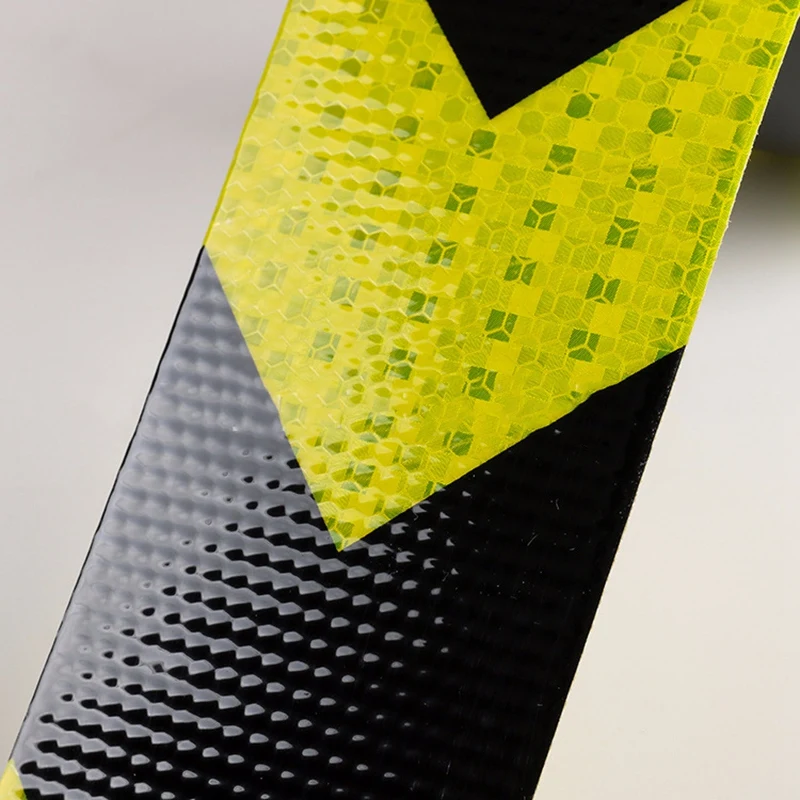 

45M x 5Cm Black+Yellow Reflective Warning Tape Adhesive Car Truck Conspicuity Tape Car Accessories
