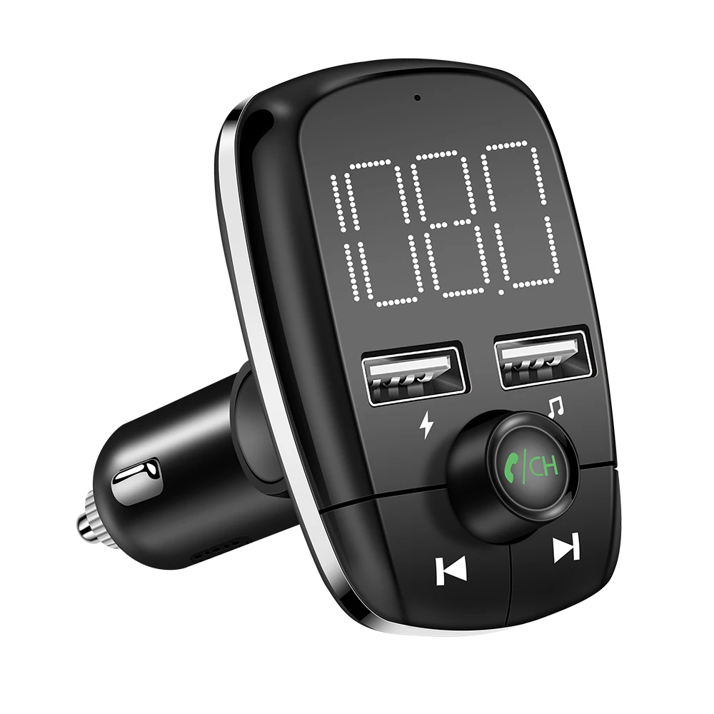 AOZBZ Dual USB MP3 Player FM Transmitter Modulator Car Kit Charger Audio Receiver Adapter U Disk